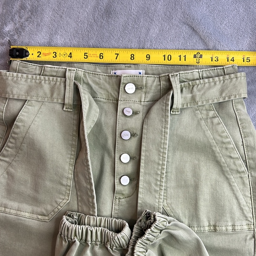 🎯NWOT Paige Mayslie Self Tie Jogger Green Size 27 - Picture 13 of 16